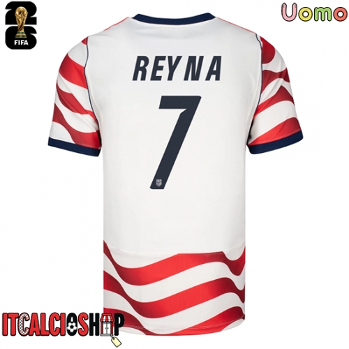 Stati Uniti Giovanni Reyna #7 Prima Maglia Mondiali 2026 Manica Corta